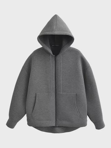 Dames Oversized Rits Hoodie Jas met Dubbele Zakken - Comfort, Verzenden, Nieuw