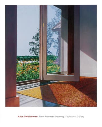 Kunstdruk Alice Dalton Brown - Small Flowered Doorway, Huis en Inrichting, Verzenden, Nieuw