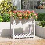 vidaXL Plantenbak met schap 82,5x54x81 cm massief grenenhout, Verzenden, Nieuw, Hout, 60 cm of meer