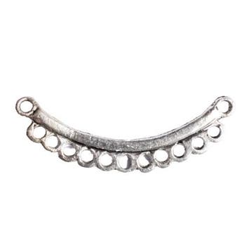 2 x metalen verdeler zilver kleur 37 x 6,5 mm oogje: 1,5mm, Ophalen of Verzenden, Nieuw, Tussenstuk of Tussenkraal