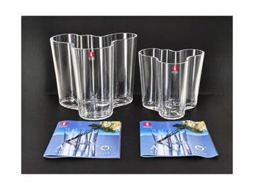 Iittala - Alvar Aalto - Vaas (2) - Savoy model 3030 - Mond