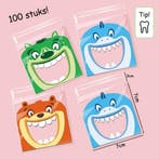 Tanden zakjes dieren (3 kleuren) 100 st., Ophalen of Verzenden, Nieuw