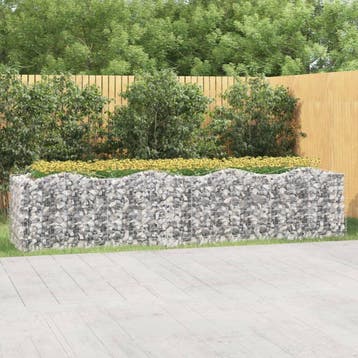 vidaXL Schanskorf gewelfd verhoogd 400x100x100 cm, 100 cm of meer, Verzenden, Nieuw, Metaal