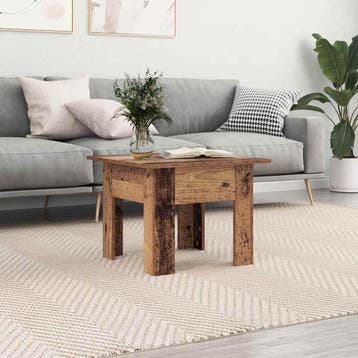 vidaXL Salontafel Oudhout 55 x 55 x 42 cm Bewerkt hout, Verzenden, Vierkant, Nieuw, 50 tot 100 cm