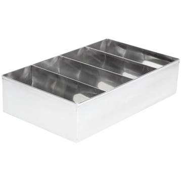 Bestekbak | RVS | 4-vaks | 255x105x415(h)mm Olympia, Verzenden, Nieuw in verpakking