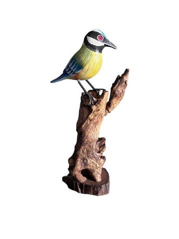 Decoratief ornament - Europa - Handgeschilderde pimpelmees, Antiek en Kunst