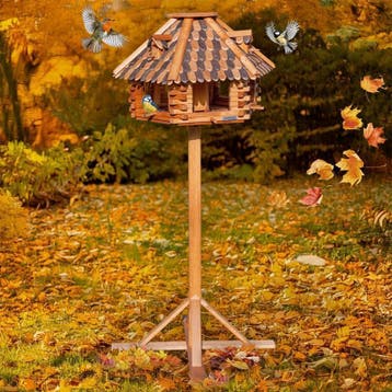 VOSS.garden Herbstlaub Vogelvoederhuis met opstelvoet, Tuin en Terras, Verzenden, Nieuw