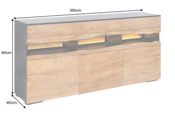 Dressoir GRAND ACACIA 180 cm, acaciahout, natuurlijke rand, Ophalen of Verzenden, Nieuw