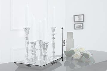 Kandelaar MODERN BAROK 30cm 7-vlammig zilver gepolijst, Ophalen of Verzenden, Nieuw