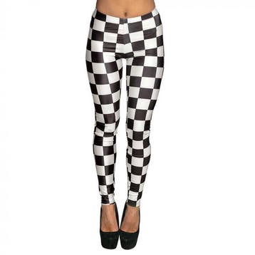 Race Legging Zwart/Wit Dames, Kleding | Dames, Carnavalskleding en Feestkleding, Ophalen of Verzenden, Nieuw