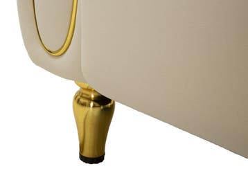 BANK ALMA CRÈME MET KUSSENS CM 155X81X71, Ophalen of Verzenden, Nieuw