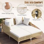 LIVSK Tuinligstoel Zonnebank - Dubbele Ligstoel voor 2 Perso, Verzenden, Nieuw