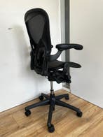 Herman Miller Aeron C - Bureaustoel Voor Lange Mensen, Verzenden, Zwart, Zo goed als nieuw, Bureaustoel