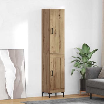vidaXL buffetkast Artisan Eiken 69,5 x 34 x 180 cm Bewerkt, Minder dan 50 cm, Verzenden, Nieuw, Minder dan 100 cm