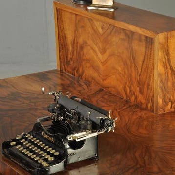 Wat een uitzonderlijk fraai art deco bureau ca 1920 in oa wo, Ophalen of Verzenden