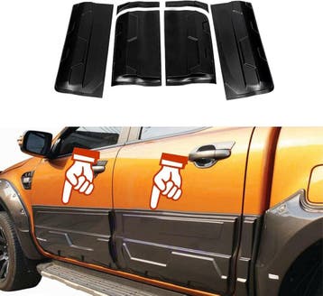 Ford Ranger Stootstrips | Matzwart | Tweedekansje OP=OP, Ophalen of Verzenden, Nieuw