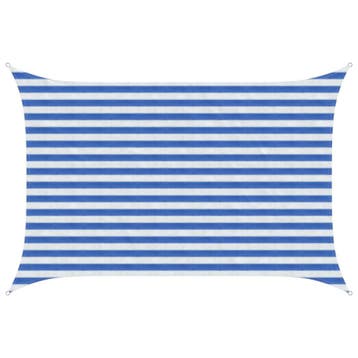 vidaXL Zonneschaduwzeil Rechthoekig 2 x 3 m HDPE Blauw en, Verzenden, Nieuw