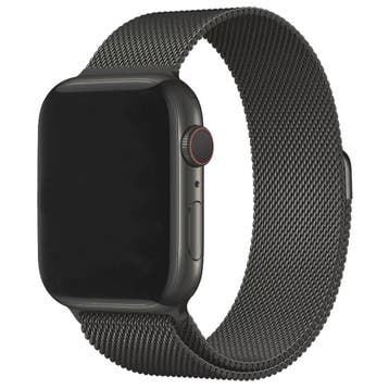 Apple Watch bandje Fiore - milanese - zwart, Bandje, Verzenden, Nieuw, Apple Watch