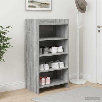 vidaXL Schoenenkast Grijs Sonoma 48 x 36 x 92 cm Bewerkt, Verzenden, Nieuw