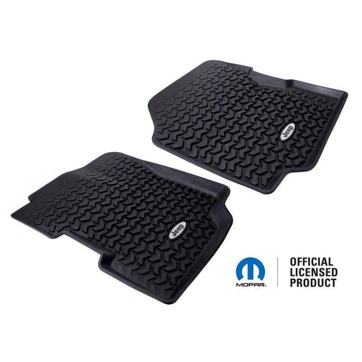 Rugged Ridge Floor Liner Front Black 1976-1995 Jeep Logo, Auto-onderdelen, Interieur en Bekleding, Ophalen of Verzenden