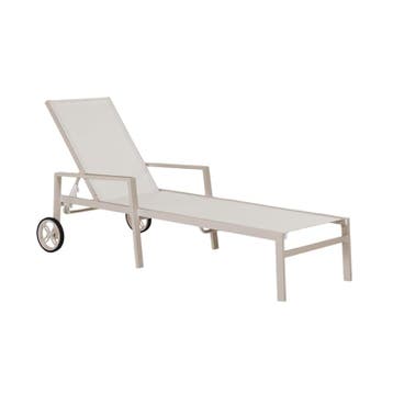 *WOONWINKEL* Brafab Leone Zonnebed Beige Aluminium, Verzenden, Nieuw
