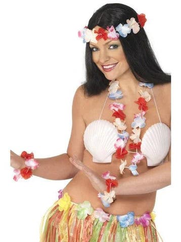 Hawaii setje 4 delig, Kleding | Dames, Carnavalskleding en Feestkleding, Verzenden, Nieuw
