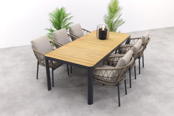 Hartman Monza/General verstelbare tuinset - 220x100 cm. -, Verzenden, Nieuw, Hout, Tuinset