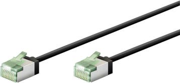 Ultraflexibele 0,25M CAT 8.1-patchkabel, slank, U/FTP, zwart, Ophalen of Verzenden, Nieuw