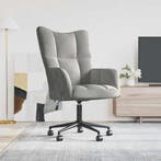 vidaXL Relaxstoel fluweel lichtgrijs, Verzenden, Nieuw