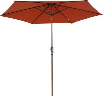 2dekans | AXI Noor Stokparasol Ø 300cm Eikenlook/terracotta, Ophalen of Verzenden, Zo goed als nieuw