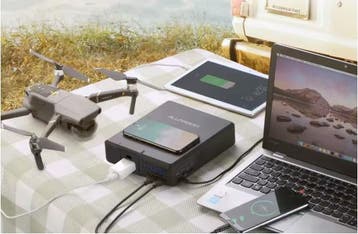 Draagbare Power Station 200W 154Wh USB-C AC Draadloos, Verzenden, Nieuw