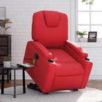 vidaXL Sta-op-massagestoel elektrisch kunstleer rood, Huis en Inrichting, Fauteuils, Verzenden, Nieuw