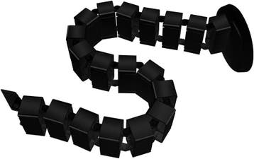 Kabelgoot bureau - Kabel management - Zwart - CMP017-B - FLE, Doe-het-zelf en Verbouw, Elektra en Kabels, Verzenden, Zo goed als nieuw