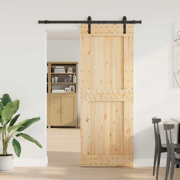 vidaXL Schuifdeur NARVIK 85 x 210 cm (152,5 cm) Naturel en, Doe-het-zelf en Verbouw, Verzenden, Nieuw