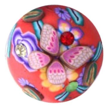 Fako Bijoux - Click Button - Fimoklei - Vlinder Rood, Verzenden, Nieuw