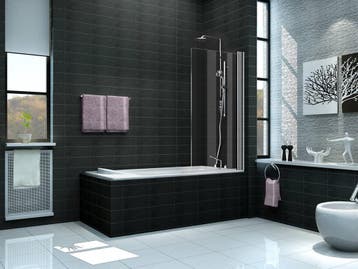 Badwand 80 x 150 cm met 6mm NANO glas, Verzenden, Nieuw