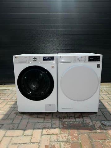 GAVE LG 9KG WASMACHINE LG 9KG WARMTEPOMPDROGER! A++, Energieklasse A of zuiniger, 1200 tot 1600 toeren, Minder dan 85 cm, 8 tot 10 kg
