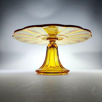 Val Saint Lambert - Schaal - taartschaal cotes larges - Glas