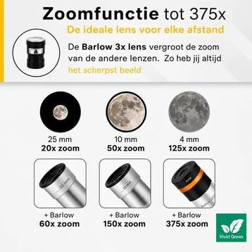 Telescoop complete set - 375x zoom - Sterrenkijker - NIEUW, Verzenden, Nieuw