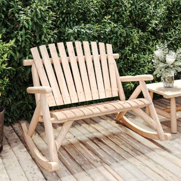 vidaXL Schommelbank 2-zits 123x96x102 cm massief vurenhout, Tuin en Terras, Tuinsets en Loungesets, Verzenden, Nieuw, Hout