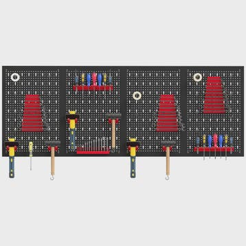 4-delige Metalen Pegboard Organizer Set met Haken en Beugels, Verzenden, Nieuw