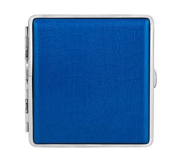 Patroon sigarettenetui - Blauw, Verzamelen, Rookartikelen, Aanstekers en Luciferdoosjes, Verzenden, Nieuw, Tabaksdoos of Verpakking