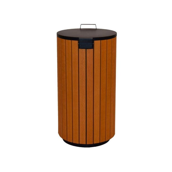 Buitenafvalbak houtlook 90ltr - antraciet, Huis en Inrichting, Woonaccessoires | Prullenbakken, Nieuw, Verzenden