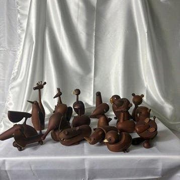 Senshukai Royal Pet - Massieve set van 20 vintage houten