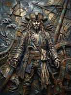 Makayhos - [Canvas] Jack Sparrow – Saltbound Trickster, Nieuw