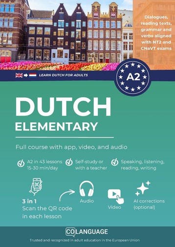 9791388253461 Learn Dutch A2 elementary: full course with..., Verzenden, Nieuw, Colanguage Academy