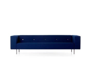4x Moooi Bottoni Sofa (4-zits) Blauw Als nieuw, 300 cm of meer, 75 tot 100 cm, Zo goed als nieuw, Stof