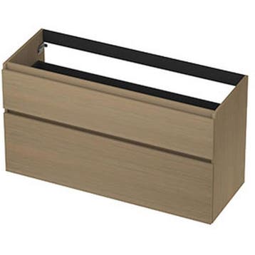 INK - Onderkast 2 Laden Greeploos met Houten Keerlijst, Ophalen of Verzenden, Nieuw