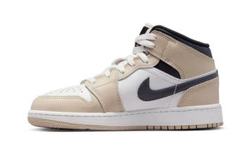 Jordan 1 Mid White Off Noir Rattan (GS), Kleding | Heren, Schoenen, Nieuw