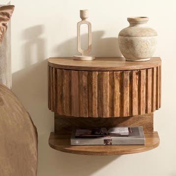 *WOONWINKEL* Zwevend Nachtkastje Hout Met Legplank, Verzenden, Nieuw